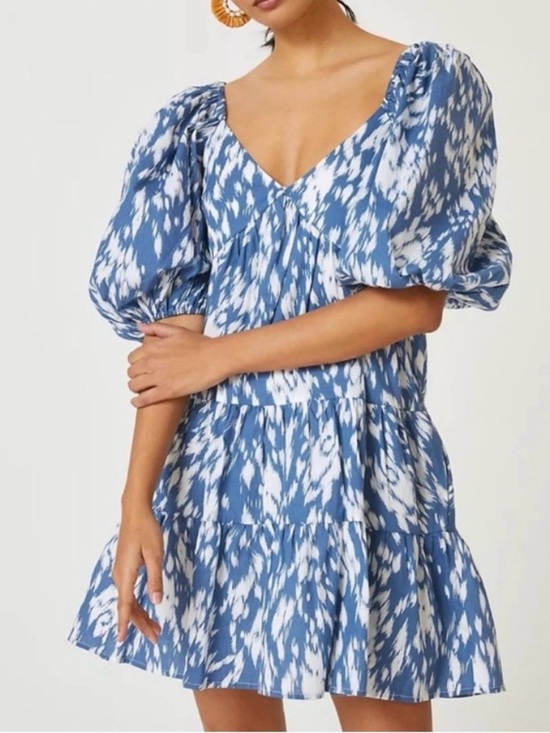 Anthropologie Dresses & Skirts - Anthropologie 🩵 Mini Dress Puff Puff Sleeve Medium
